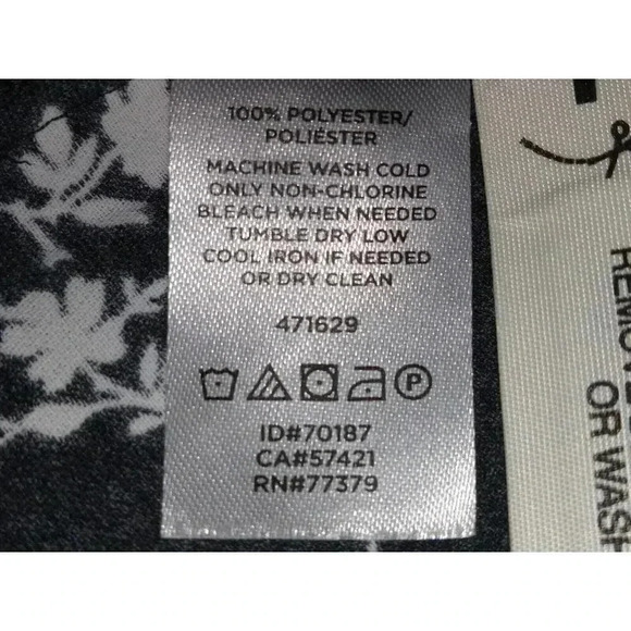 Ann Taylor Womens A-Line Dress Black Floral Button Loop Long Sleeve Size 8 - Picture 8 of 13